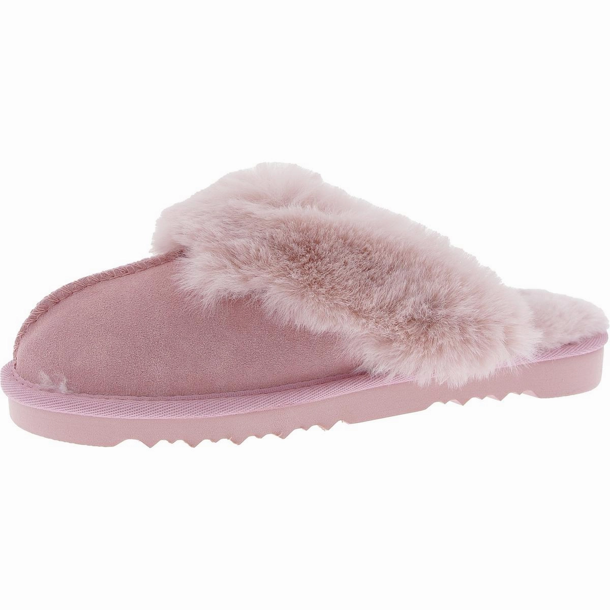 Rosiee Womens Suede Scuff Slippers Outdoor Ready Design Daylong Comfort