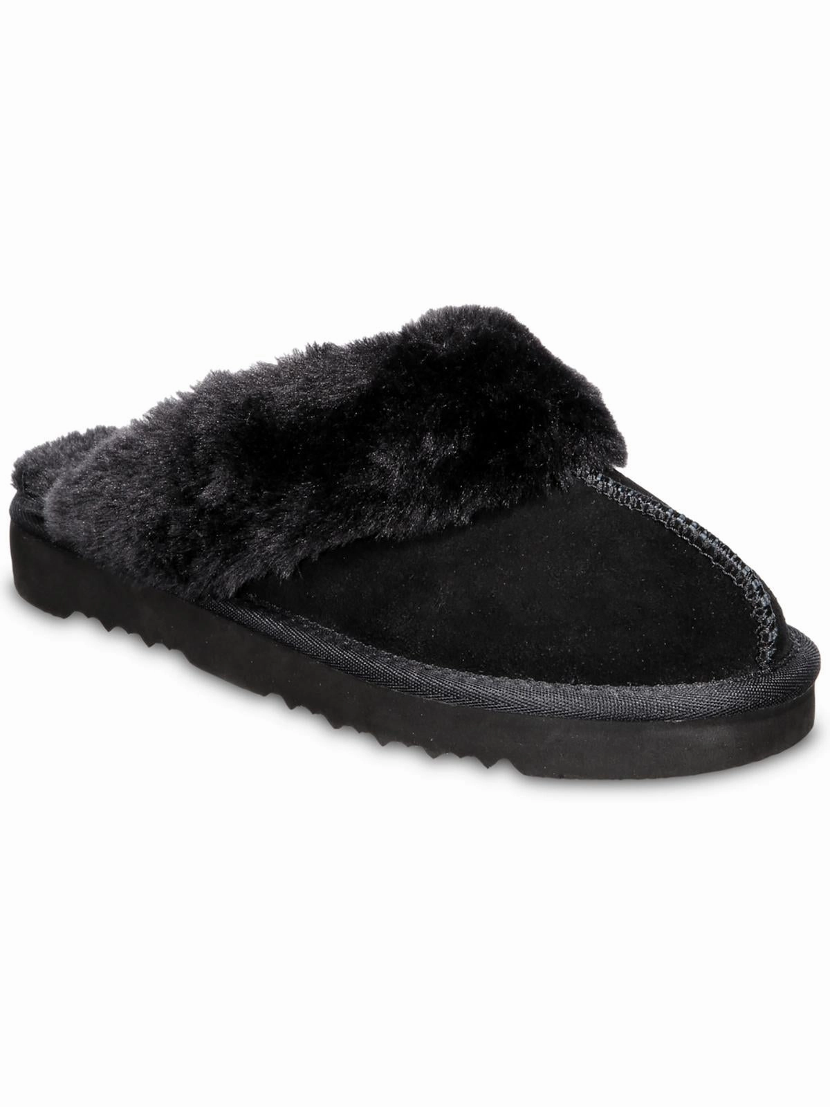 Rosiee Womens Suede Scuff Slippers Snug fit
