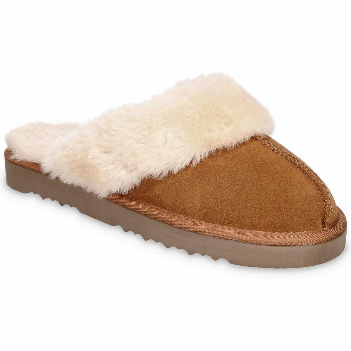 Rosiee Womens Supercomff Faux Fur Slide Slippers Lightweight Material Comfortable Step Sandal
