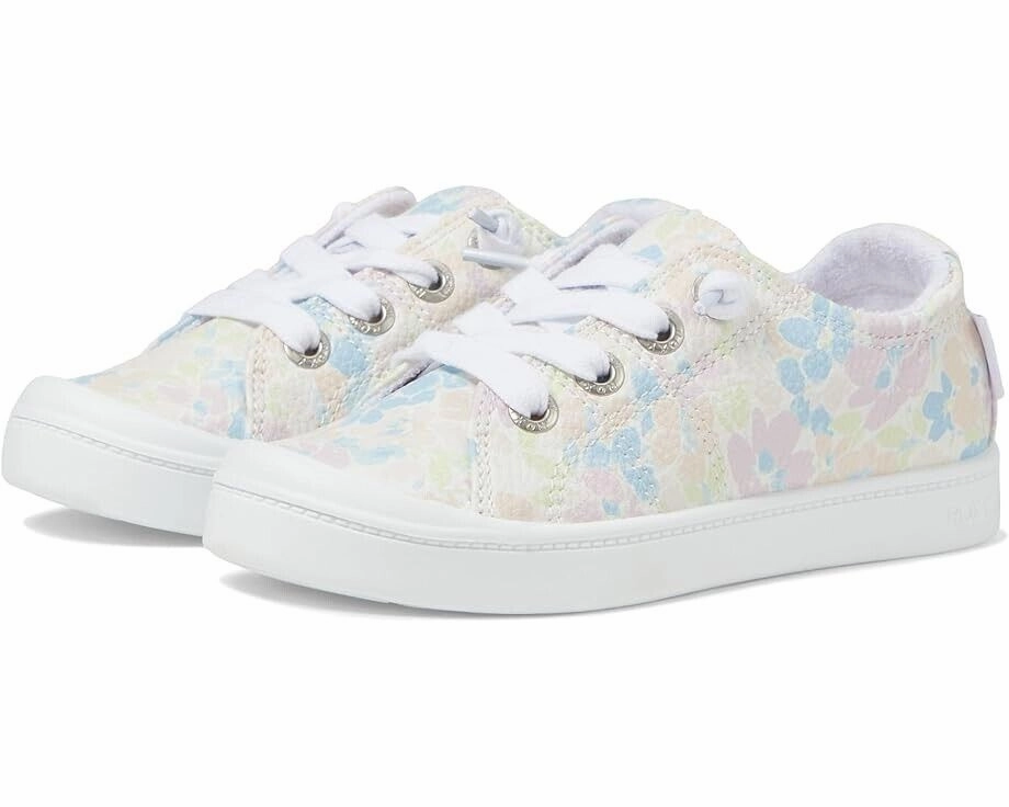 Roxy Bayshore Plus ARGS600146-WLU Kids US 2 White Floral Comfort Shoes KHD157 ComfortCushion
