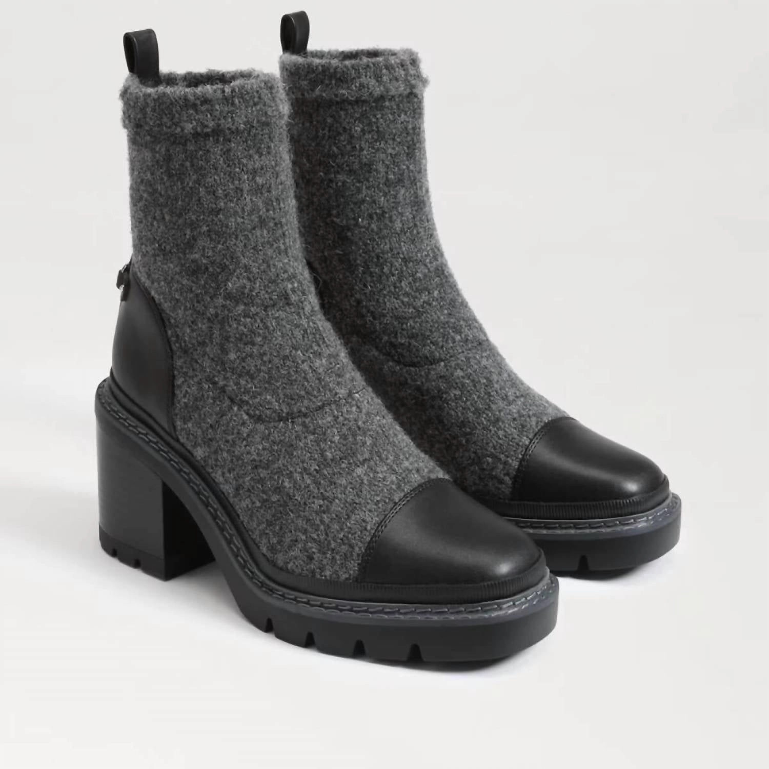 Rugged And Durable Snow protection Rozanna Knit Bootie In Charcoal/black