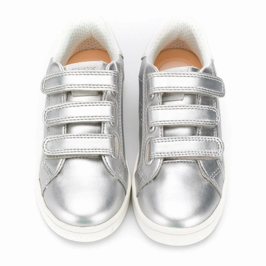 Metallic Silver Jr DJ Rock Sneakers Effortless Style Premium Quality