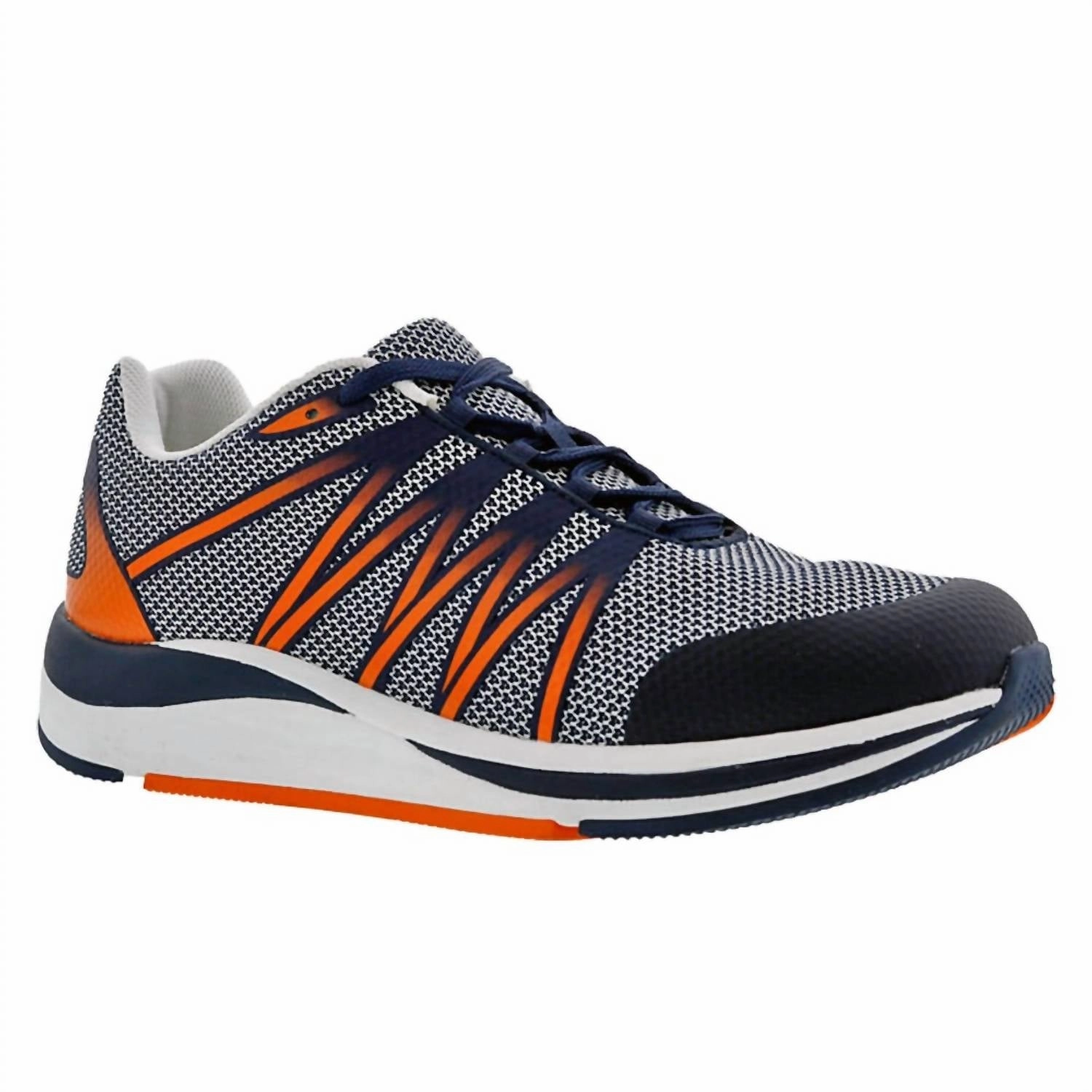 new experience Men's Player Athletic Sneakers In Navy/orange