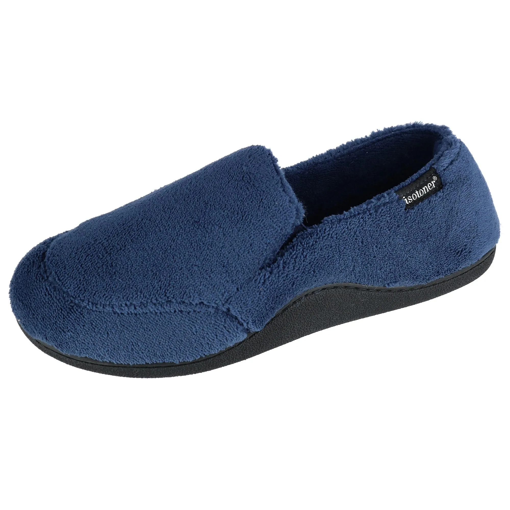 Fit All Trendy Vibe Men's Microterry Memory Foam Indoor/Outdoor Slip-On Slippers