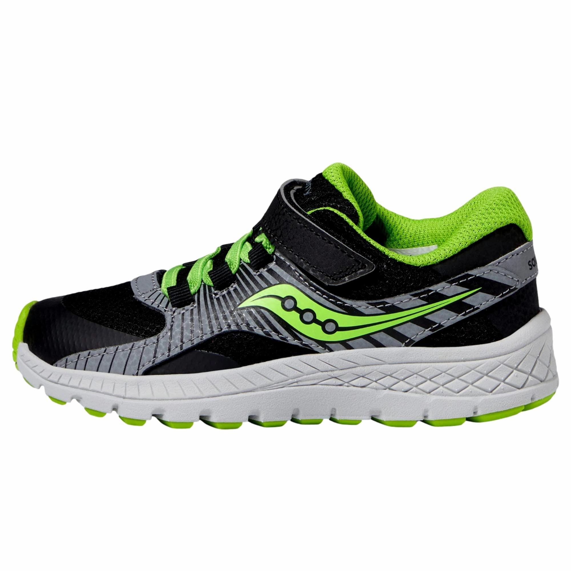 Sport Inspired Saucony Velocer A/C Black / Green  SK266553 Pre-School
