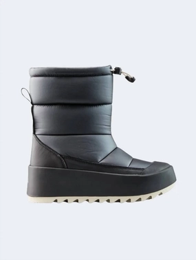 Women's Meteor Winter Boots In Black Matte Biker Tough