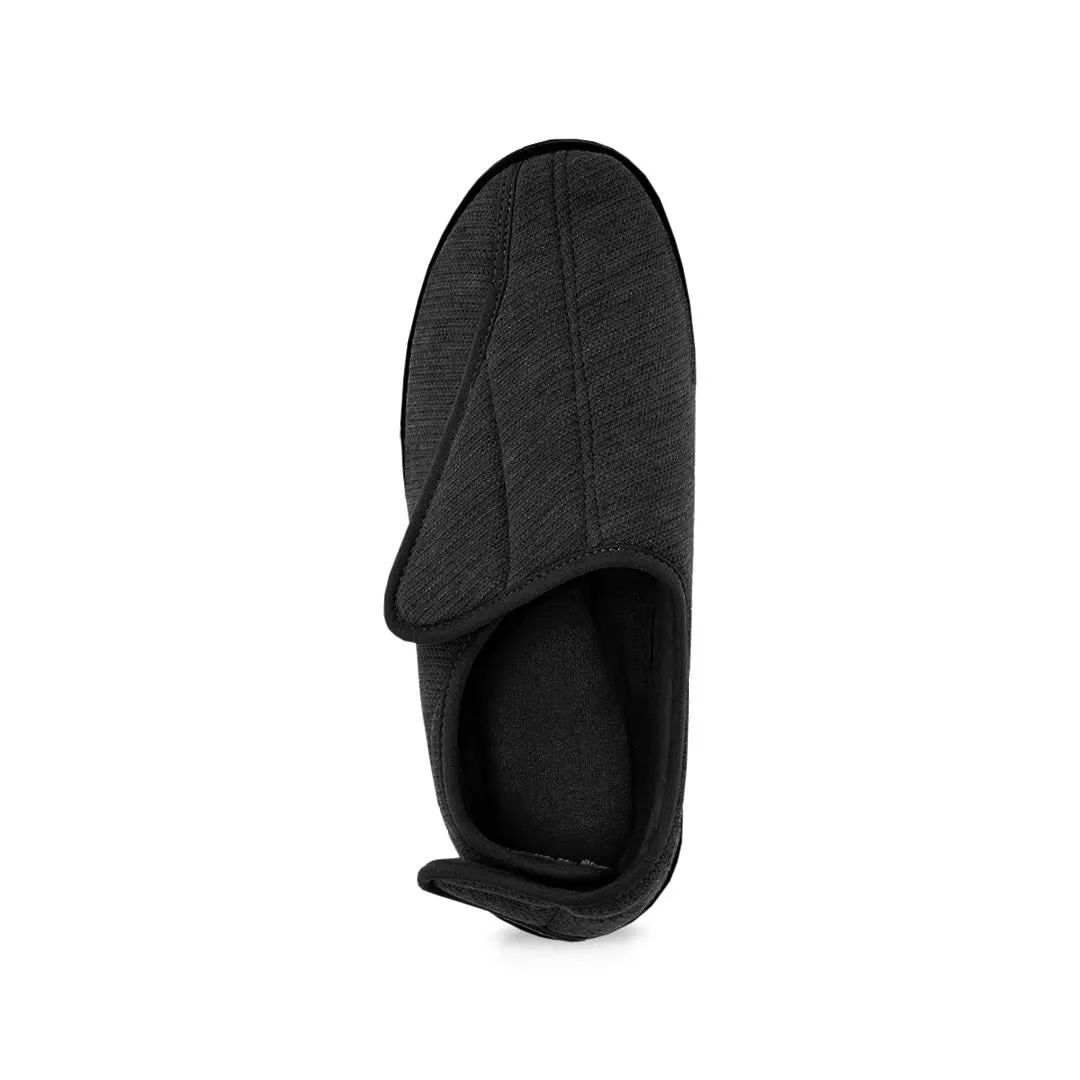 United Supply Co - Men's Plain Velcro Slippers (SMF4931BUS BLK) Bright Pop