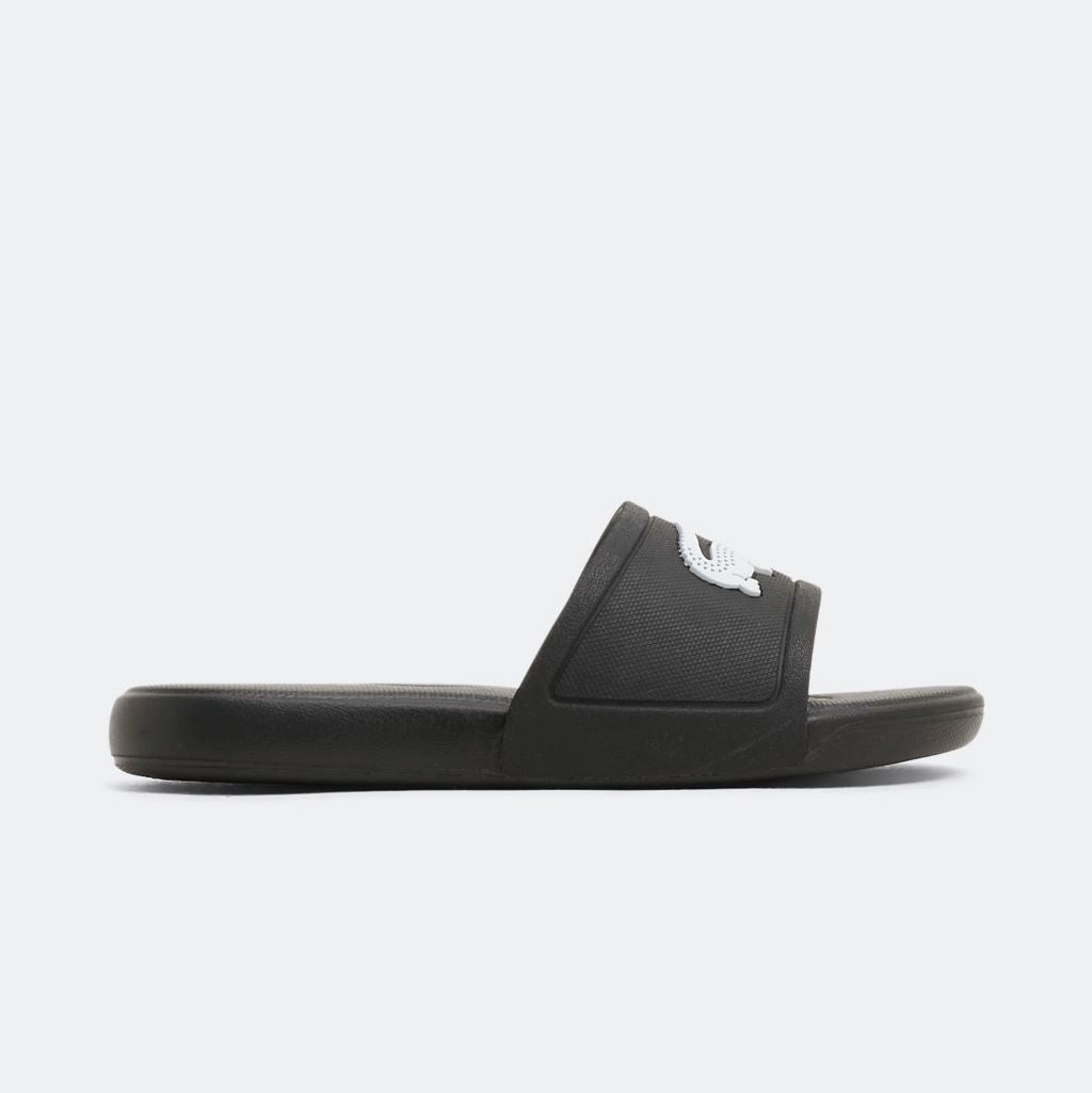 Seaside Wear Summer Travel Footwear Black Logo Slides