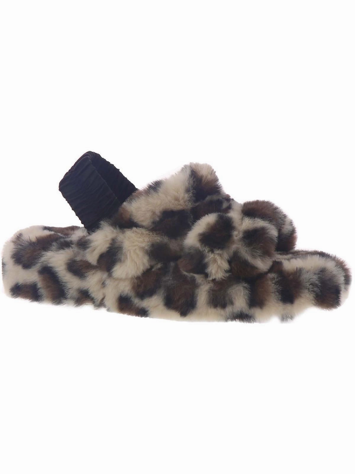 Instant Fit Sandals Shayla Womens Faux Fur Slingback Slingback Slippers