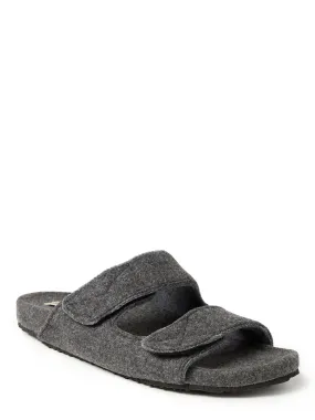 Comfortable Design Dearfoams Men's Maddox Wool Blend Double Strap Slide