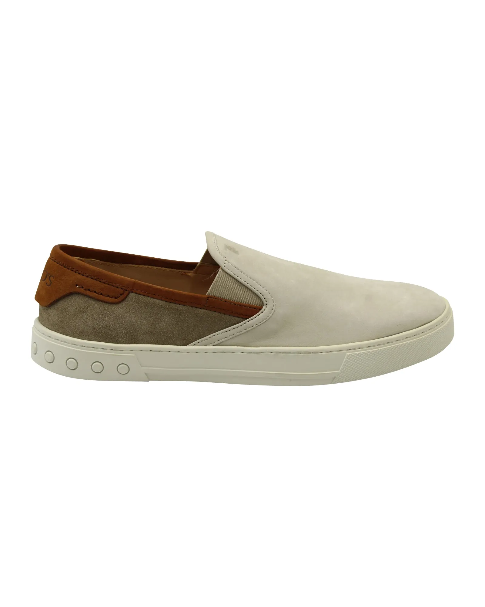 Tod's Slip On Low Top Sneakers in Beige Suede Pool Day