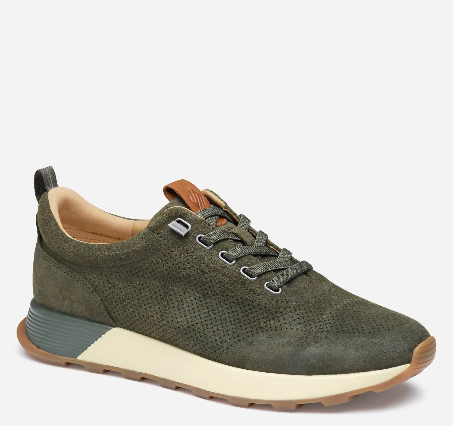 running - achievement Men's Kinnon Perfed Jogger In Olive Oiled Suede