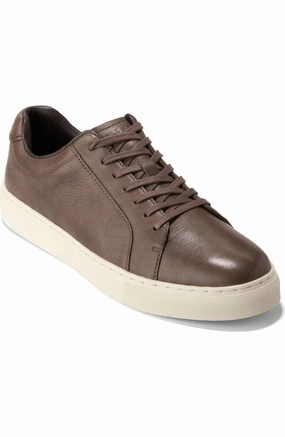 running in stadiums Cole Haan Grand Series Jensen Sneaker Men's 12 Lava Ivory Leather Shoes FZP420 (Lava Ivory,12)