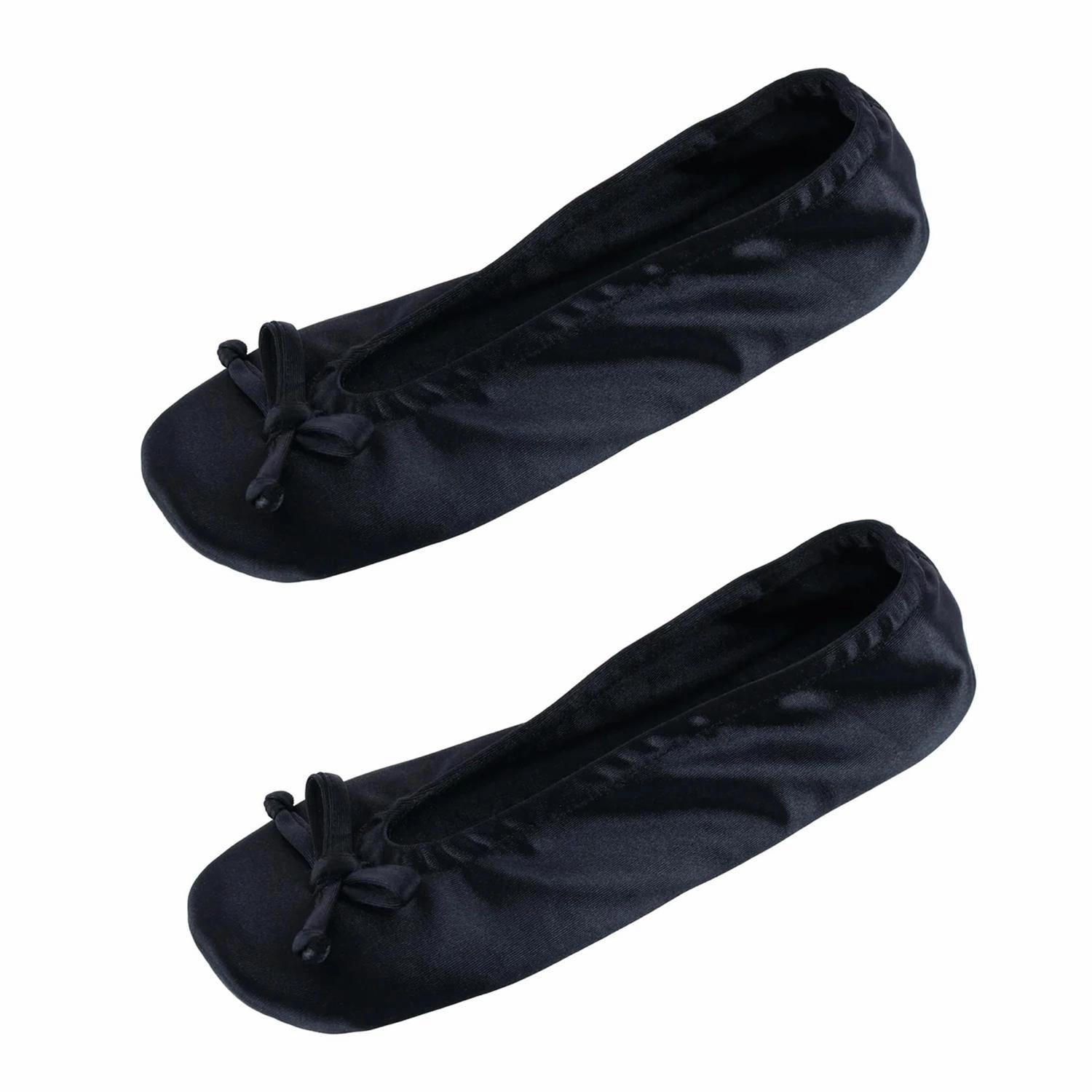 Women's Satin Ballerina Slipper House Shoe (Pack of 2) Effortless Style Agility