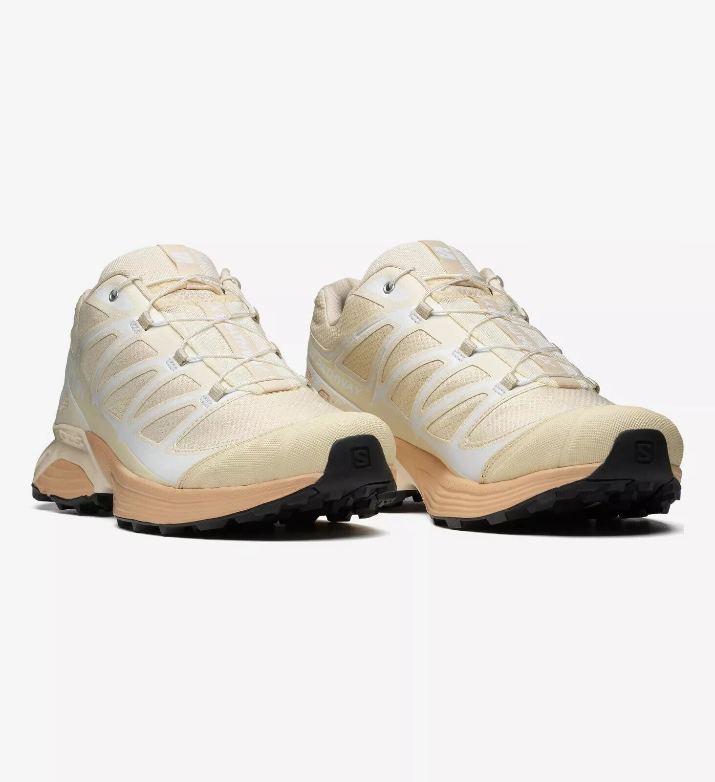 MinimalistDesign soft midsole shoes Salomon XT-Pathway L47289500 Sneakers Womens  Beige Sportstyle Shoes RHS4866