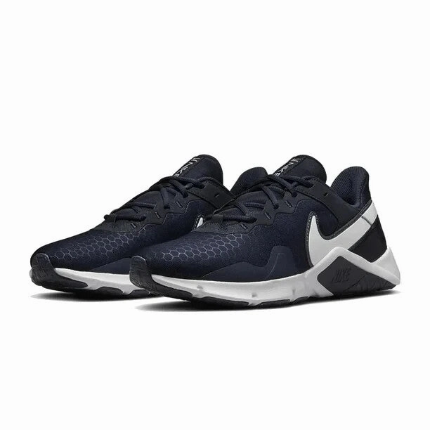 Nike Legend Essential 2 CQ9356-401 Men's US 11.5 Navy White Workout Shoes GBNC47 fast - paced shoes Comfort Topline