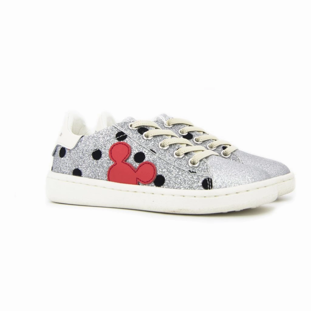 Cloud Step Light Journey Silver Polka Dot Mickey Shoes