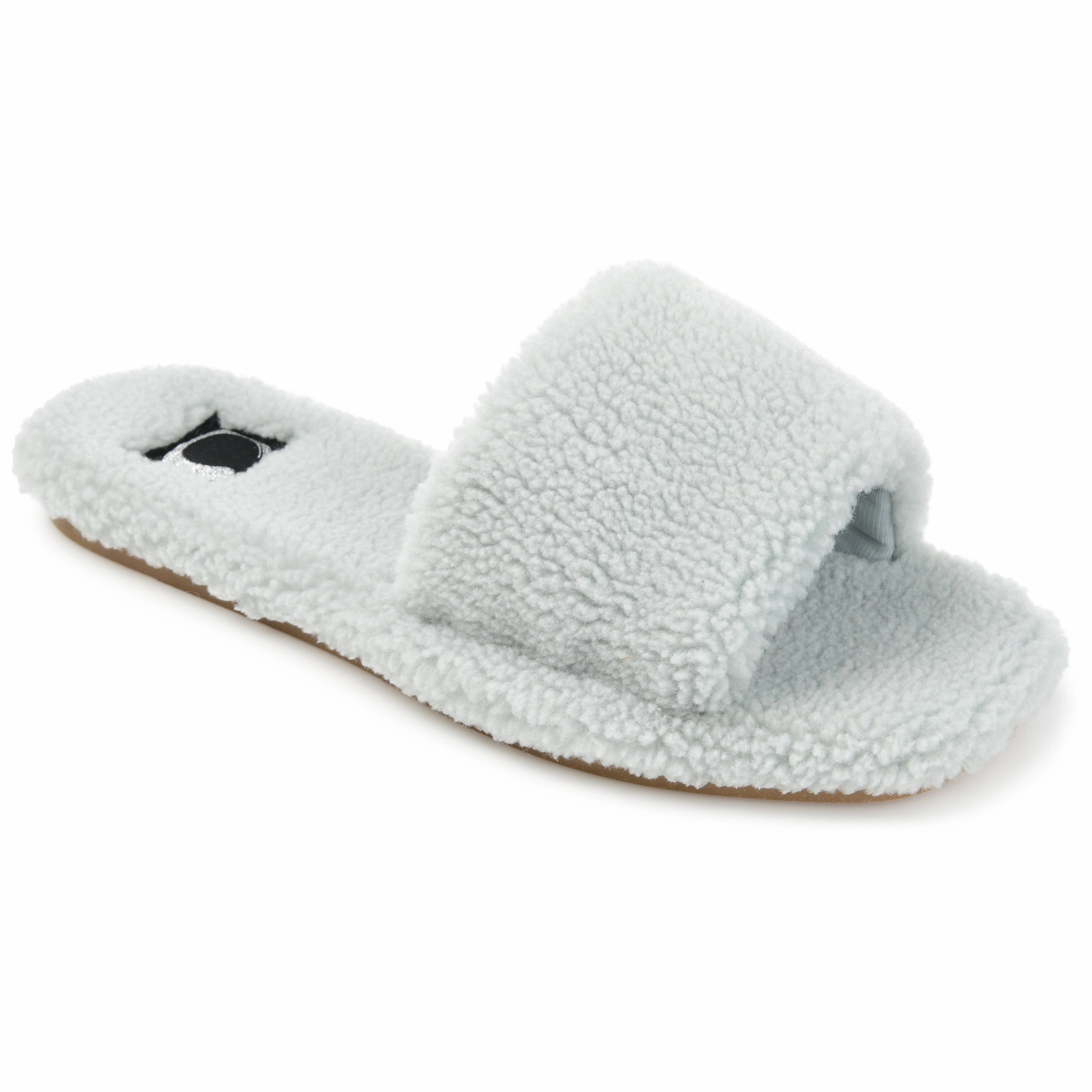 Journee Collection Women's Faux Fur Sunlight Slipper Easy Walk Slip