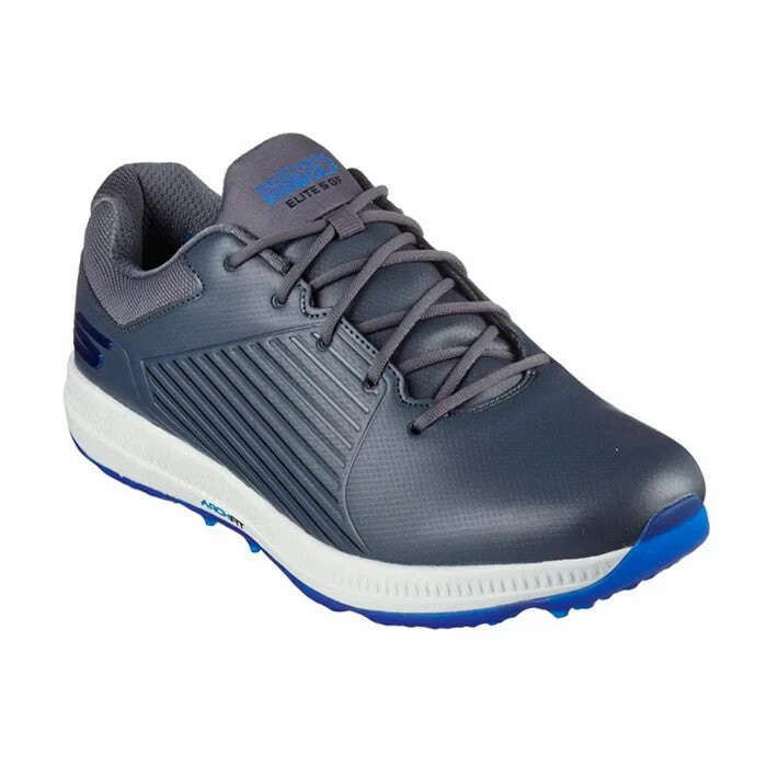 Skechers Go Golf Elite 5 GF 214065-GYBL Sneaker Men's 13 Gray Golf Shoes ZPO3088 running with a rubber outsole shock - plate running gear