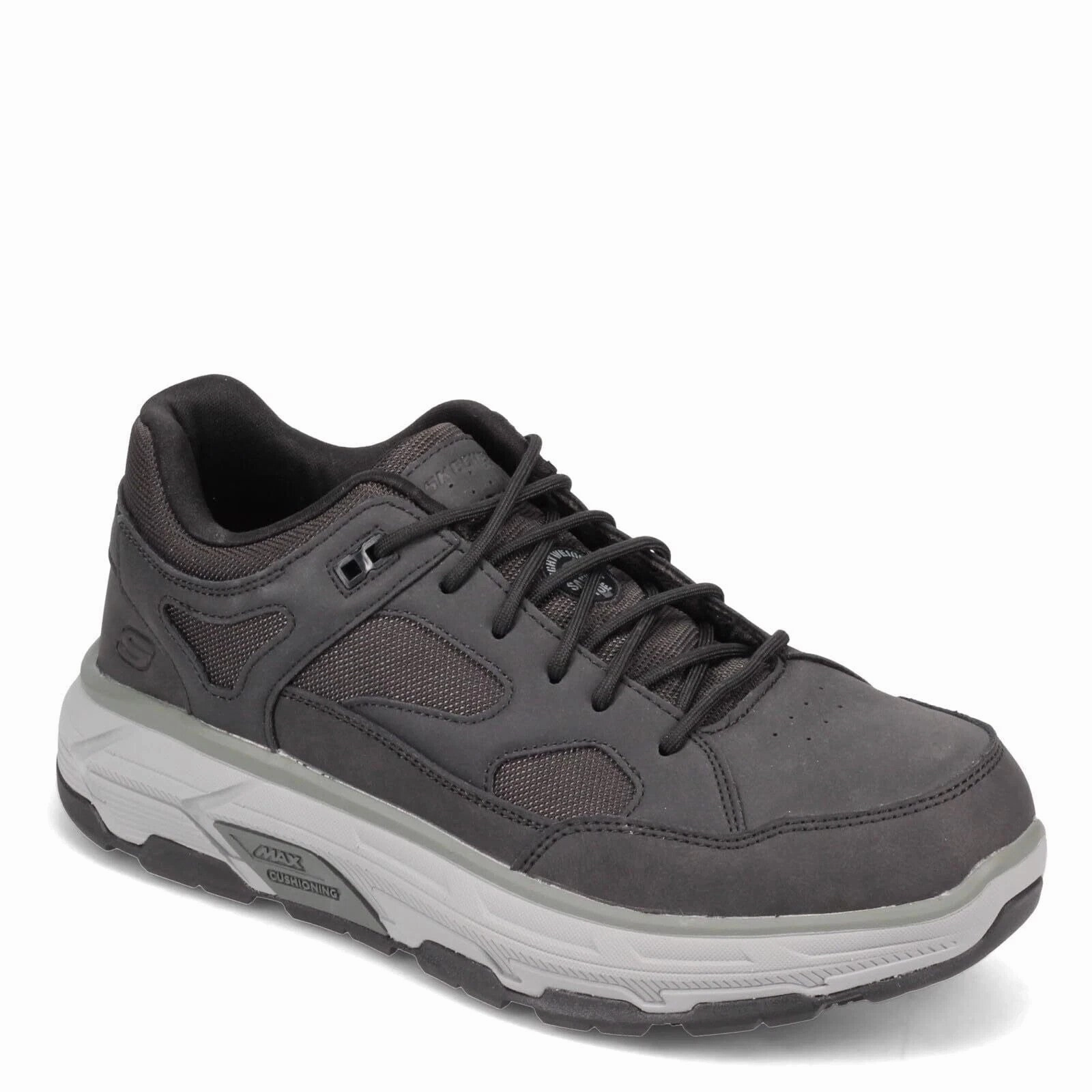 solo running Reinforced Soles Skechers Max Stout 200045-BLK Sneakers Men 13 Black Alloy Toe Work Shoes EEE4256