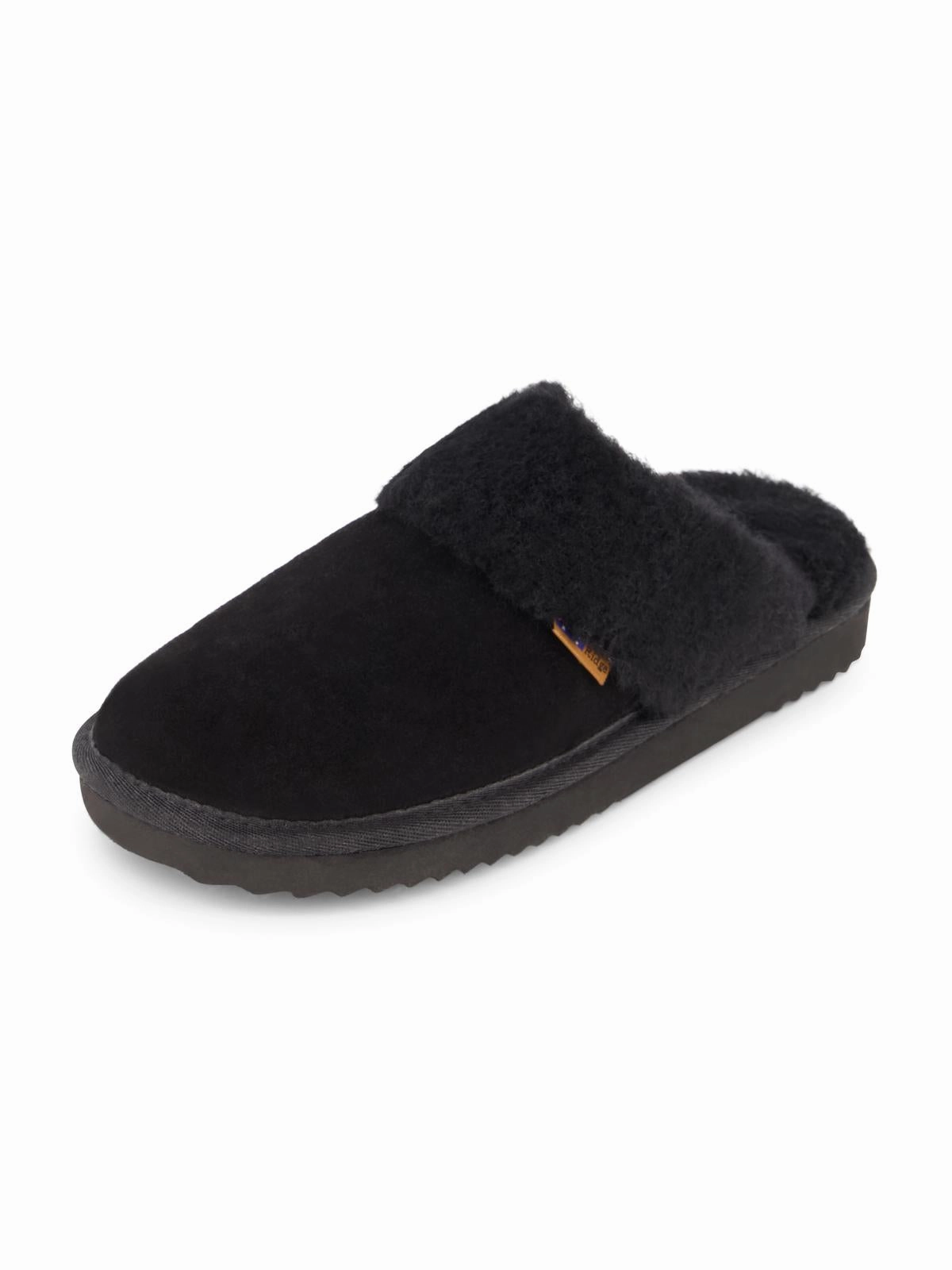 Flexible Sole Harper Womens Faux Fur Lined Shearling Mule Slippers