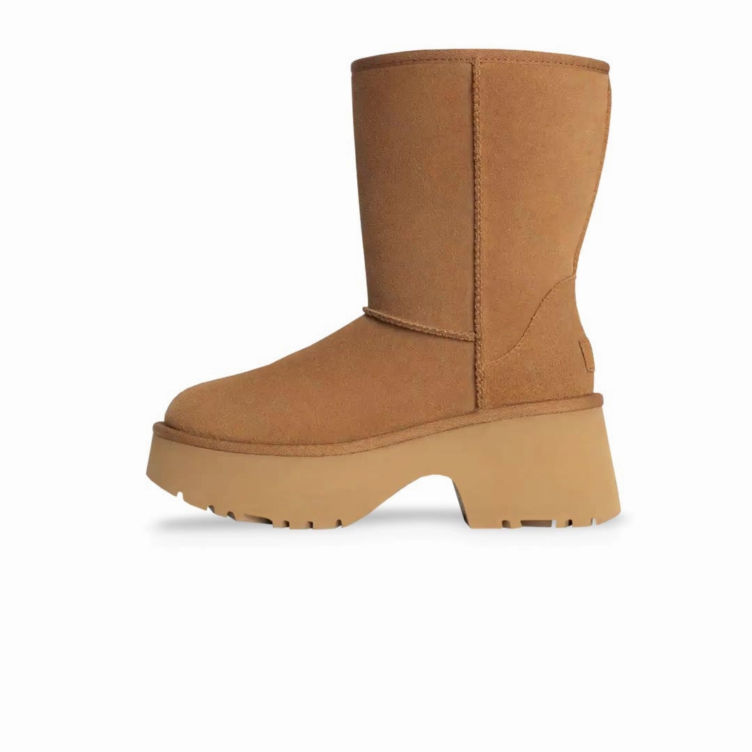 Seamless Comfort Windy Weather UGG?  - Women's Classic Short New Heights Chestnut Boots (1158310-CHE)