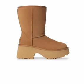 UGG?  - Women's Classic Short New Heights Chestnut Boots (1158310-CHE) Feather Light Night Travel