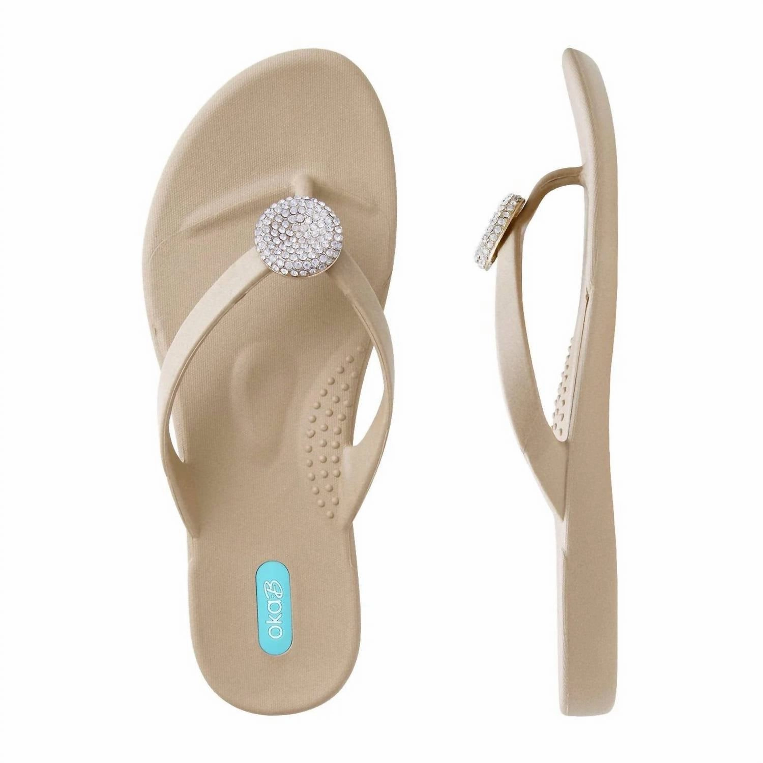 TPU Midsole Quick Wear Women's Lucky Flip Flops In Chai