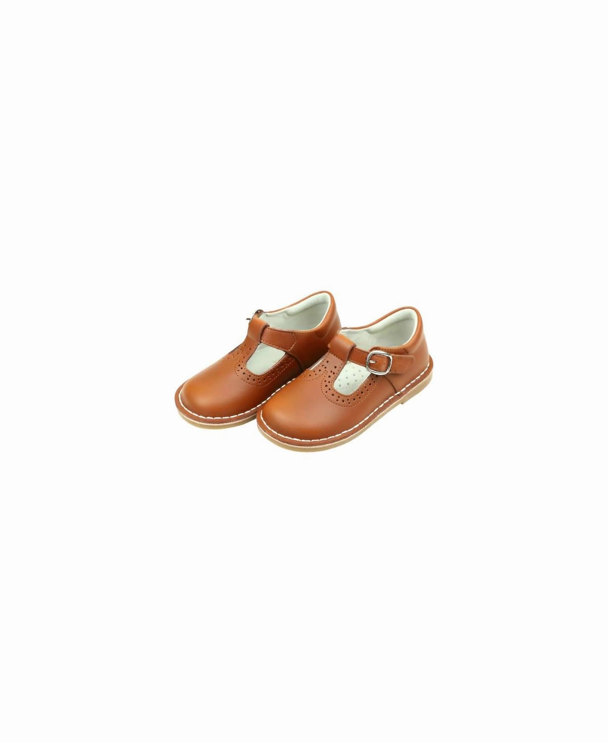 Art Shade Girl's Frances T-Strap Mary Jane Shoes In Chestnut