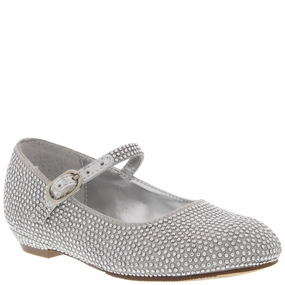 Kid's Zelia Toddler Shoes In Silver Full Grain Leather
