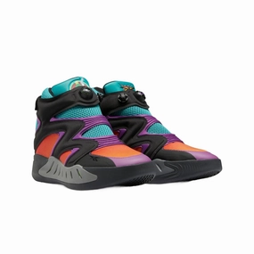 Men's Looney Tunes Instapump Fury Zone Shoes In Core Black/utopic Teal/primo Purple beginner running shoes