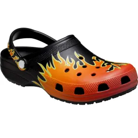 Crocs Classic Clog - Seasonal Graphic Black / Multi  211004-0C4 Men's Trendy Footwear For Travel