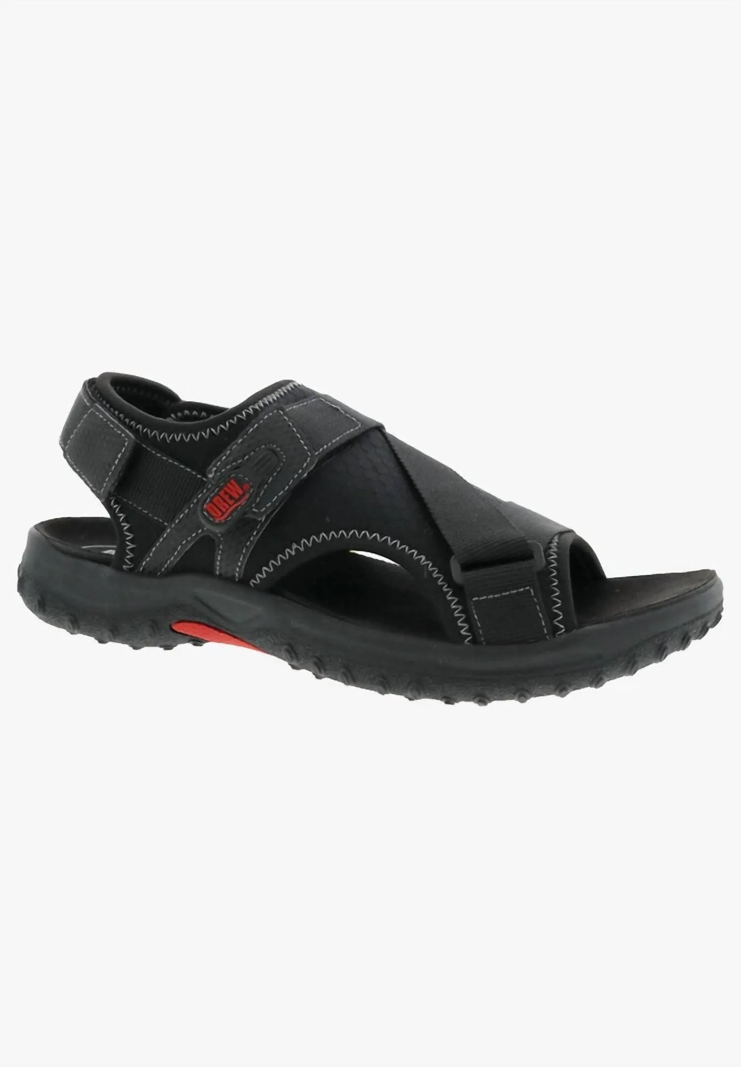 Blue Cool Ventilated Design Men's Wander Sandal In Black Leather Combo