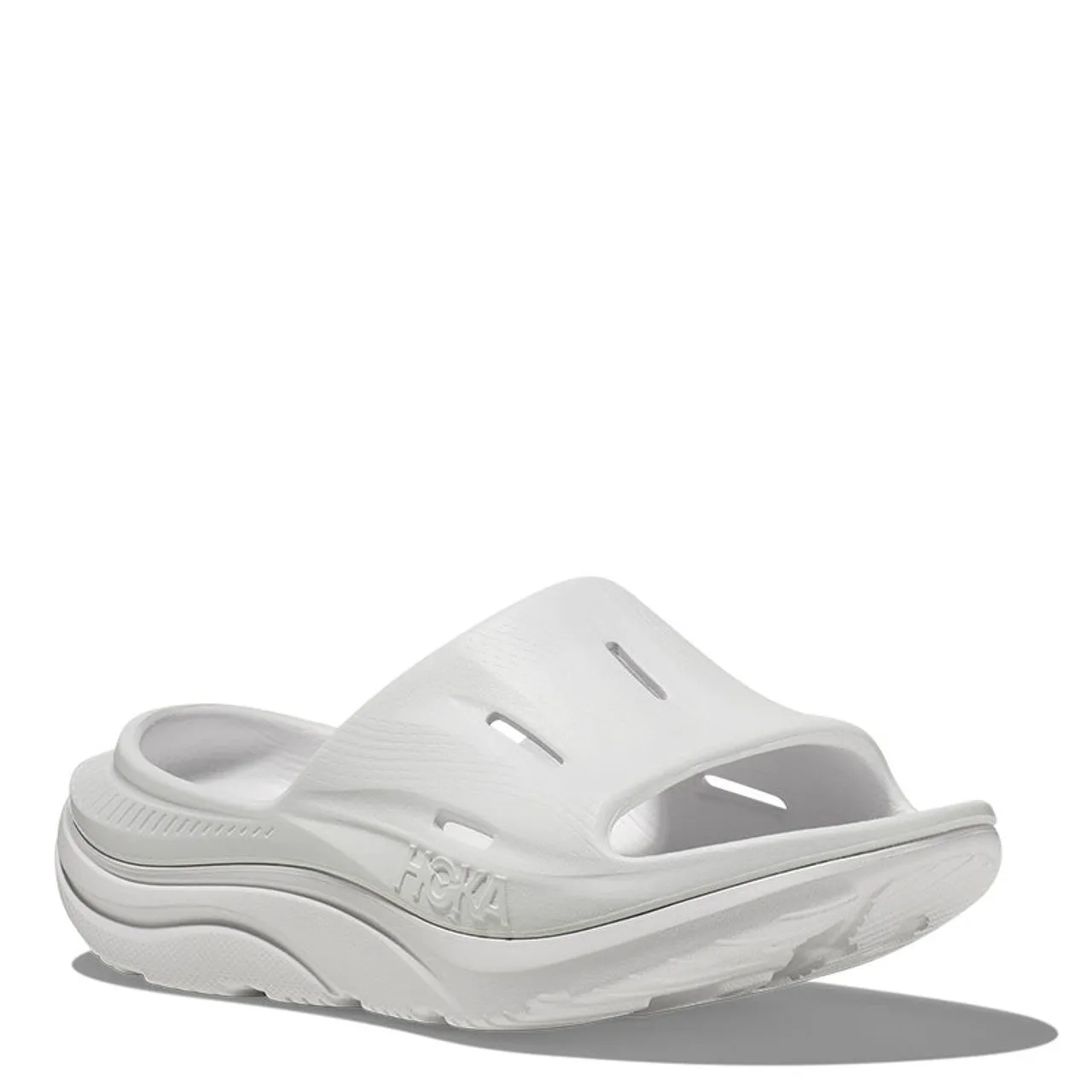 Hoka One One ORA Recovery Slide 3 1135061-WWH Sandals Men's  White UPS269 Stylish Go