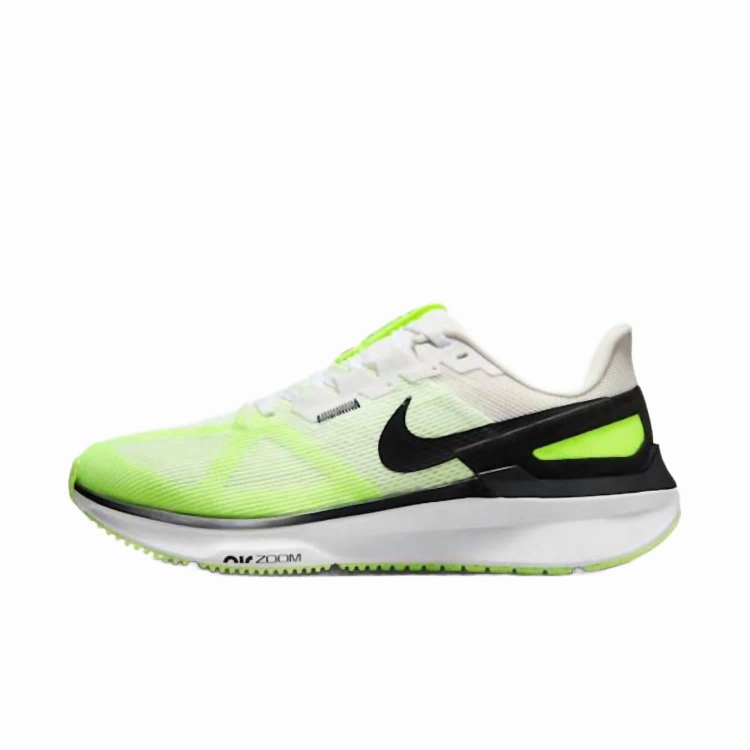 Advanced runner trekking Men's Structure 25 Road Running Shoes In White & Volt