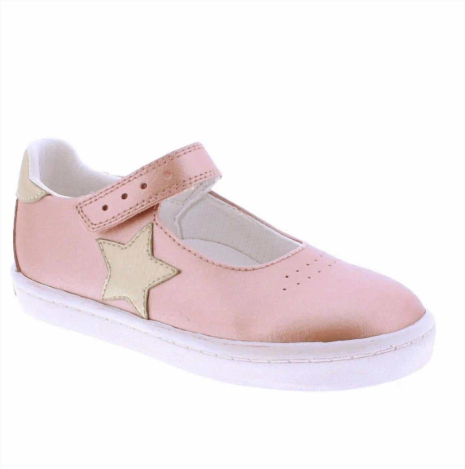 Soft Shade Classic Outfit Girl's Stella Flat Shoes In Rose/gold Leather