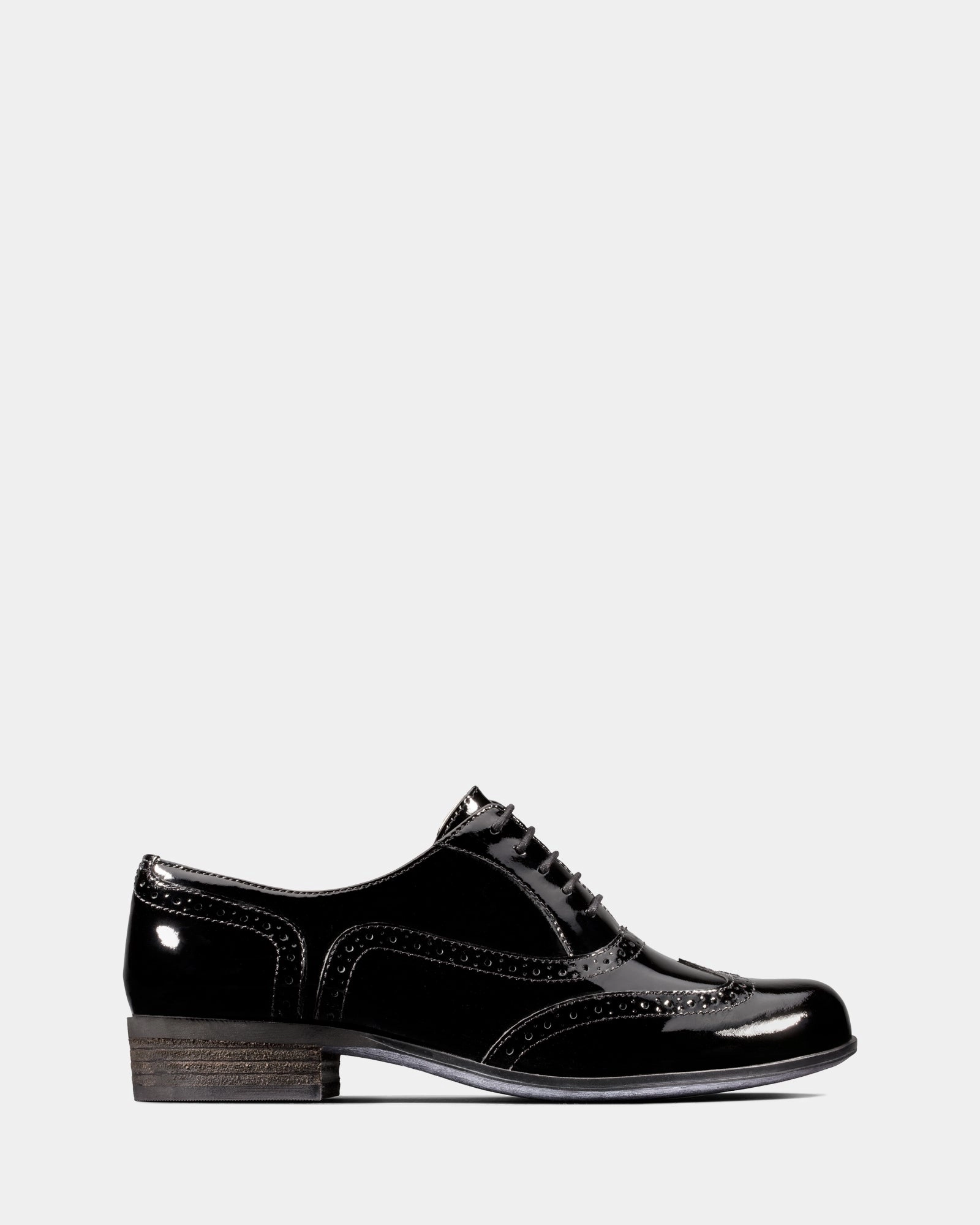 Hamble Oak Black Patent Heel Guard Polished Look