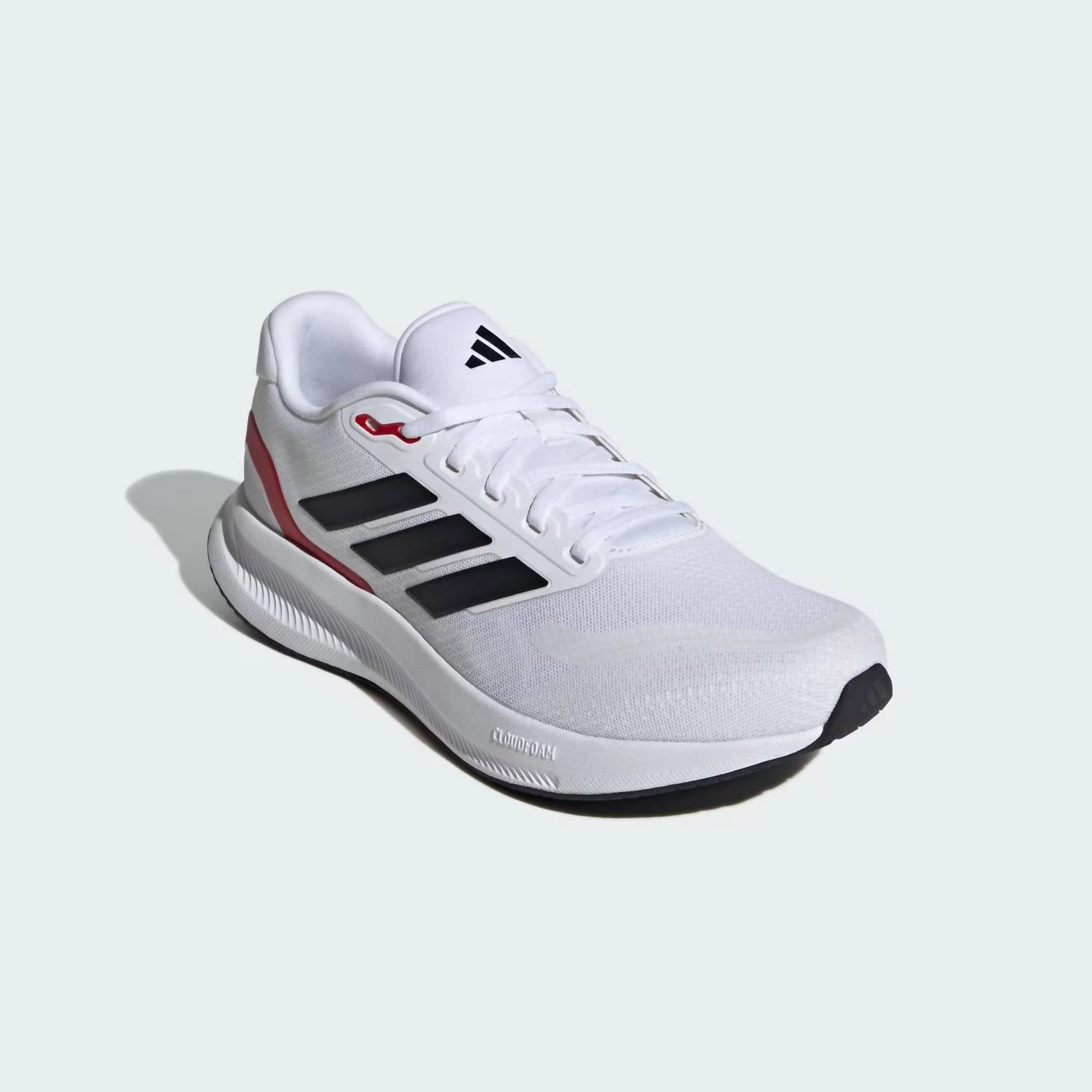 Men's Runfalcon 5 Wide Running Shoe In White/black/scarlet running for endurance Brand