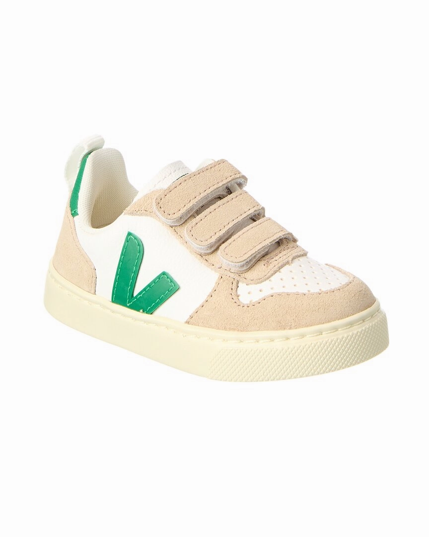 VEJA Small V-10 Chromefree Leather Sneaker Step Stable Airport Run