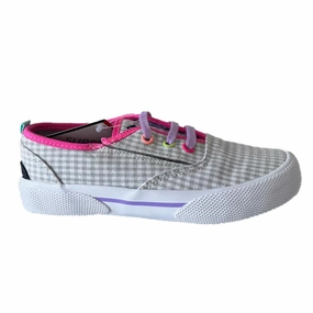 Strong Pace Wood Path Sperry Girls Gray | White | Pink Sneakers