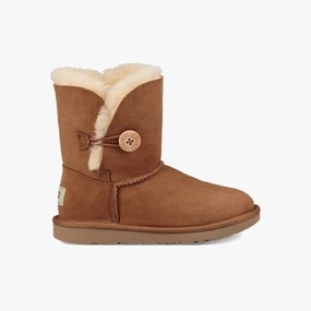 Odor Resistant High Traction Snow Trekker UGG Bailey Button II Chestnut  1017400K-CHE Grade-School
