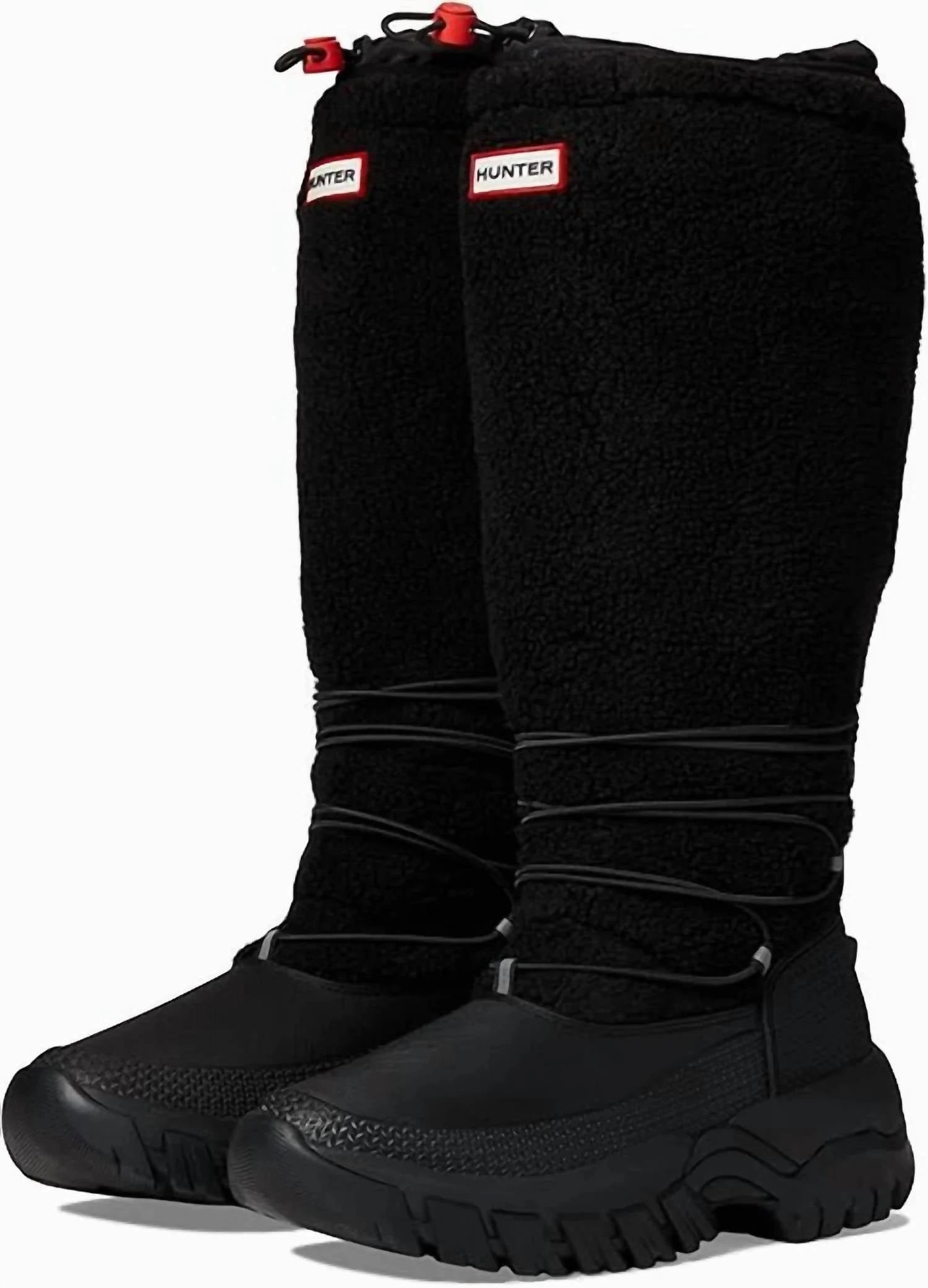Zip Fast Women's Wanderer Sherpa Snow Boot In Black