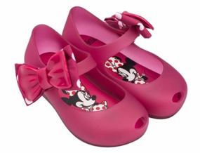 Simple Feel Leisure Life Kids Ultragirl Minnie Ii Bow Sandals In Pink