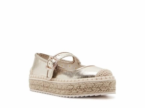Athletic Design Performance Sole Steve Madden Elise Sandal Girls US 4 Gold Round Toe Platform Espadrille KHD049