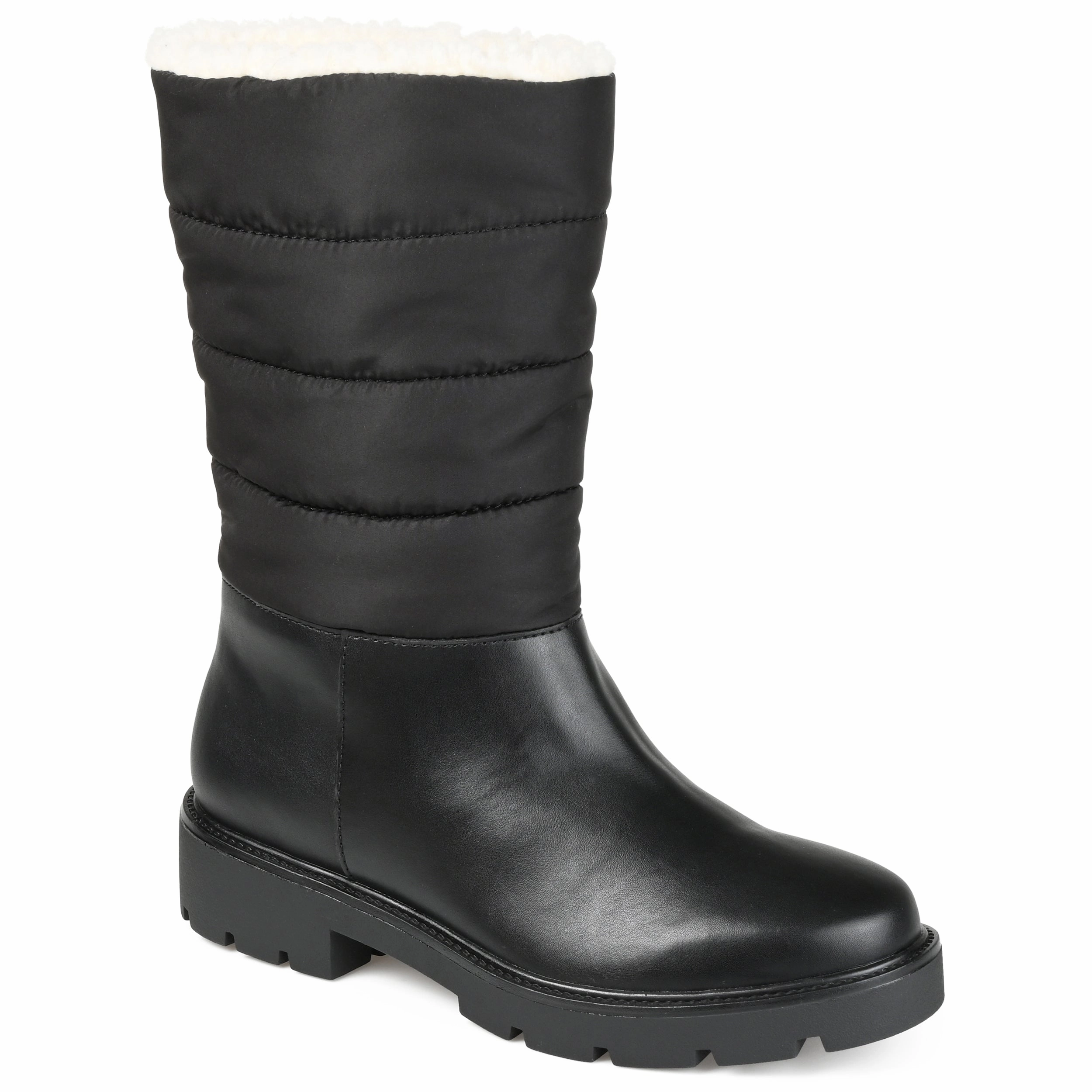 Journee Collection Womens Nadine Tru Comfort Foam Block Heel Winter Boots Water Resistant High-traction