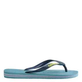 Havaianas Nautical Blue Brasil Logo Flip Flops Unwind Walk