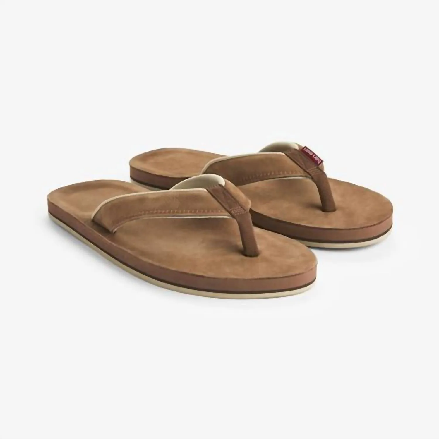 Men's Pier Flip Flops In Java Long Wear Beach Footwear