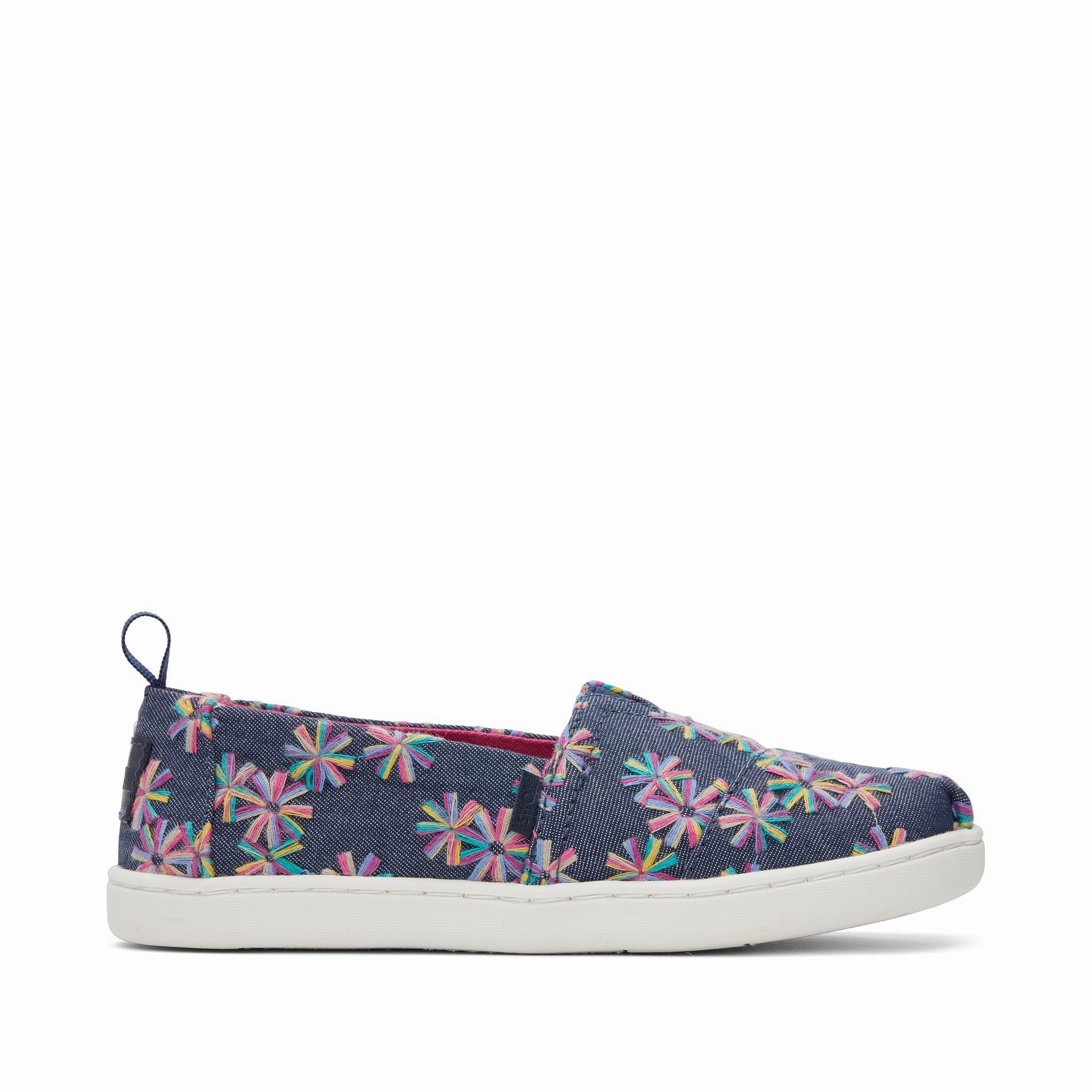 Youth Alpargata Navy Embroidered Floral Kids Shoe Urban Minimal
