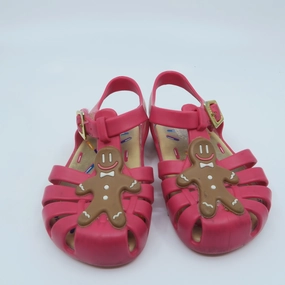 Mini Melissa Girls Pink Sandals Comfortable Padding Fashion Go