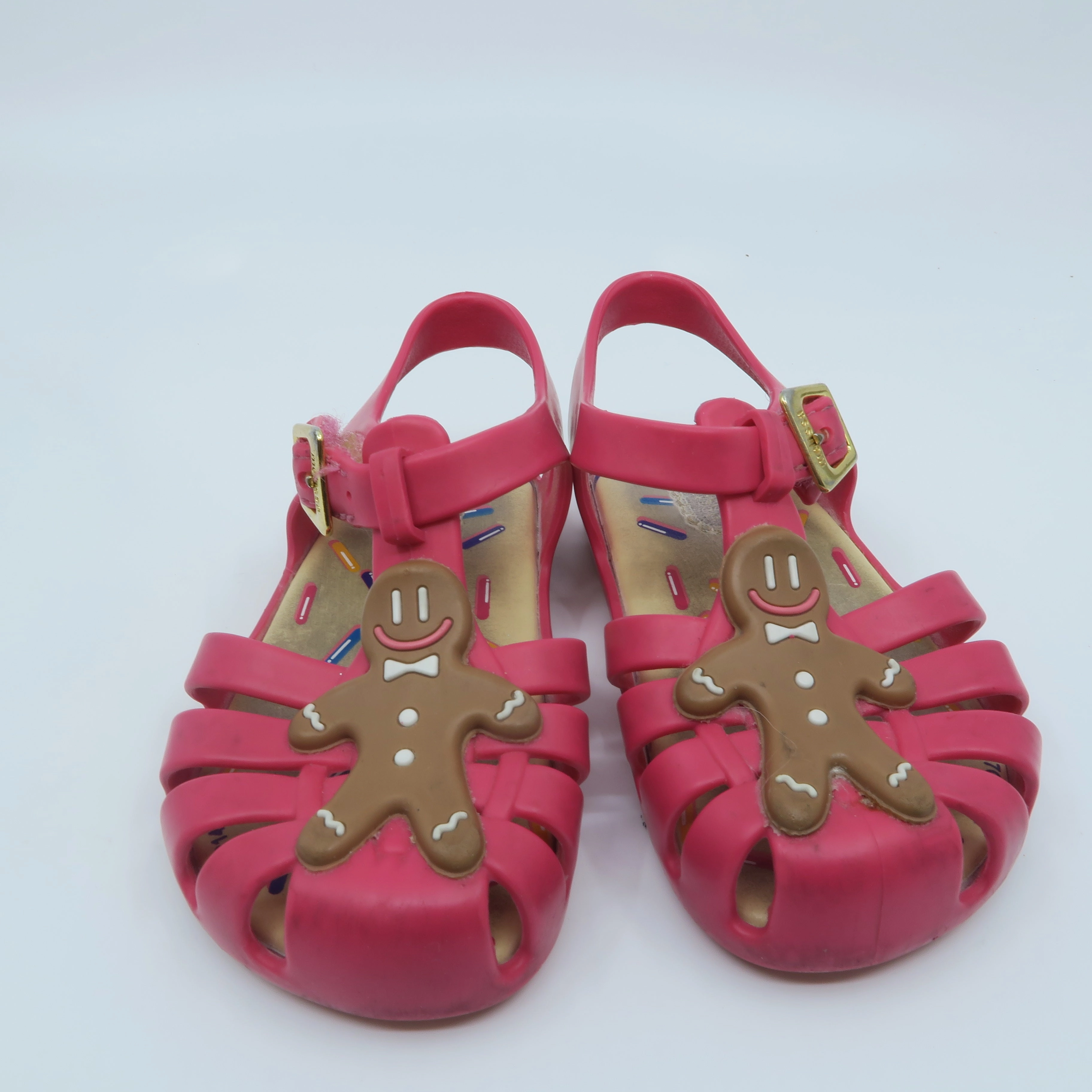 Mini Melissa Girls Pink Sandals Comfortable Padding Fashion Go